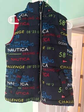 Nautica Kids Puffer Vest Jacket sailing challenge blue ocean size 3T